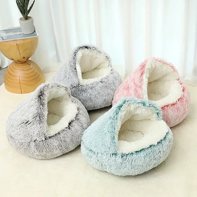 Dm Prime Fenix Loja de produtos para gato e cachorro - Cama Concha Para gatos Com Cobertura - verde 50x50CM
