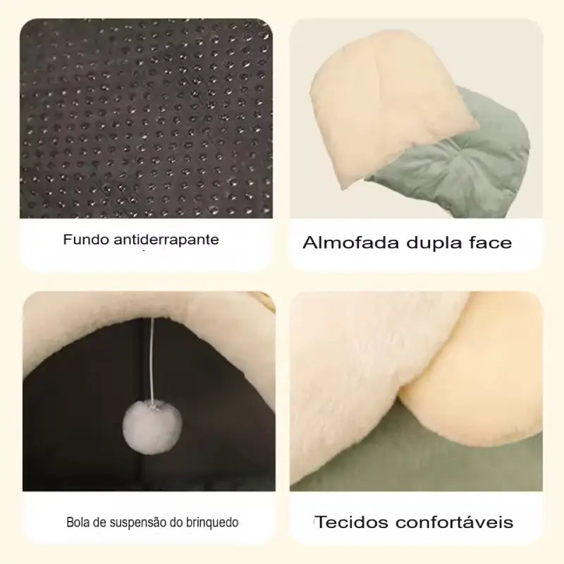 Dm Prime Fenix Loja de produtos para gato e cachorro - Cama Nuvem para Cats Com Desenhos - Ursinho - Pequeno (31x30x29cm) - Cama Nuvem para Cats com desenhos