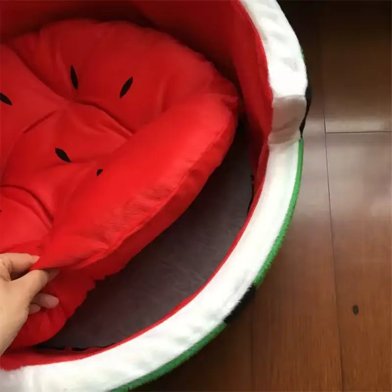 Dm Prime Fenix Loja de produtos para gato e cachorro - Caminha Melancia Lavável E Fácil De Limpar Para Pets - P - Caminha Melancia Para Pet almofada solta