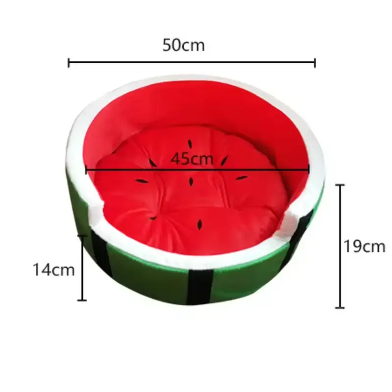 Dm Prime Fenix Loja de produtos para gato e cachorro - Caminha Melancia Lavável E Fácil De Limpar Para Pets - P - Caminha Melancia Para Pet almofada solta medidas 50cm*45cm*14cm*19cm