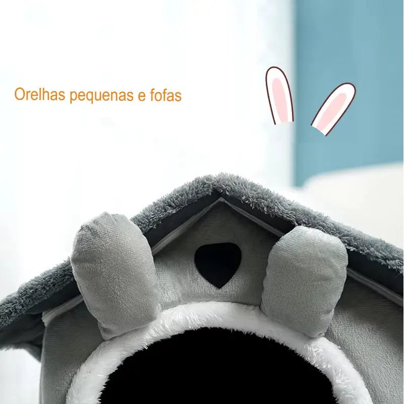 Dm Prime Fenix Loja de produtos para gato e cachorro - Casinha Pet Confortável Para Climas Frios - Cinza - S (ATÉ 2.5KG) - Casinha Pet Confortável Para Climas Frios