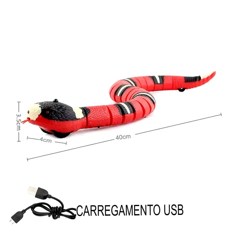 Dm Prime Fenix Loja de produtos para gato e cachorro - Cobra Eletrônica Para Simulação De Caça Para Gatos - Cobra Eletrônica Para Simulação De Caça Para Gatos