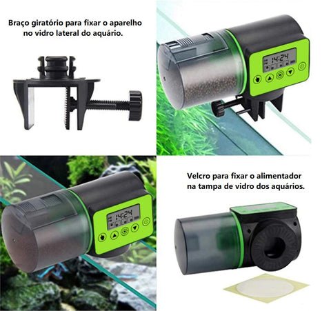 Dm Prime Fenix Loja de produtos para gato e cachorro - Dispositivo Automático Para Alimentar Peixes - Alimentador Peixes - Branco - Alimentador Automático para Peixes