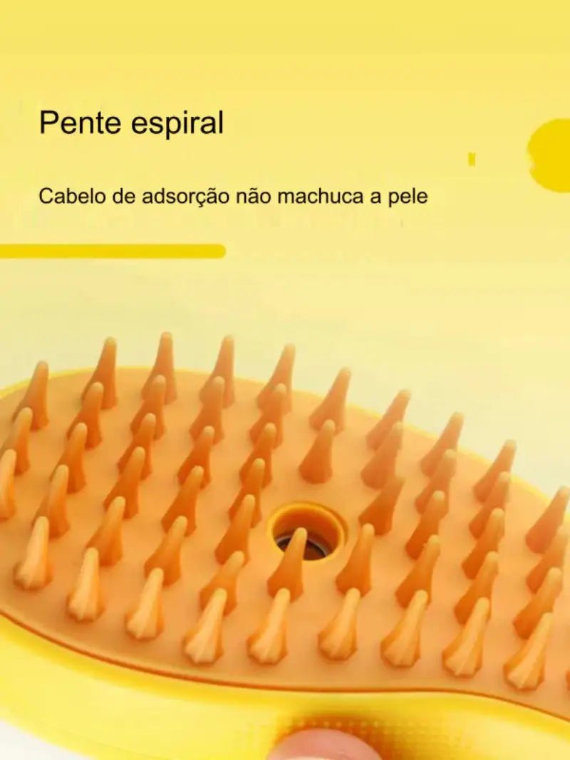 Dm Prime Fenix Loja de produtos para gato e cachorro - Escova Elétrica Portátil Para Cuidados Com A Pelagem De Pets - Amarelo - Escova Elétrica Portátil Para Cuidados Com A Pelagem De Pets