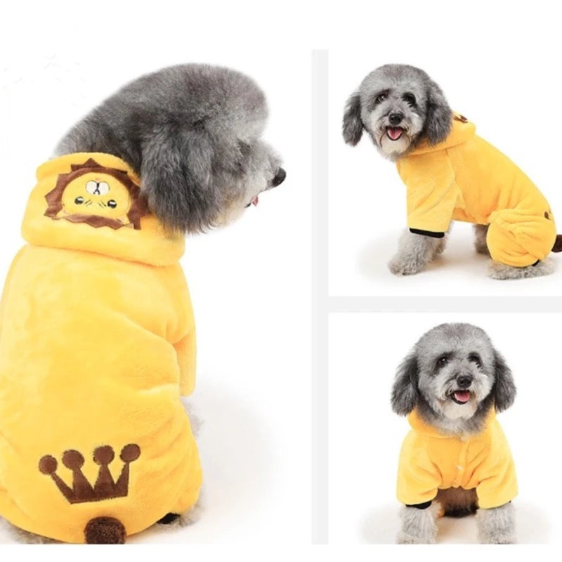 Dm Prime Fenix Loja de produtos para gato e cachorro - Roupas de fantasia para pets em formato de bichinho - Leão - PP(1 - 2 kg) - Macacão Para Pets