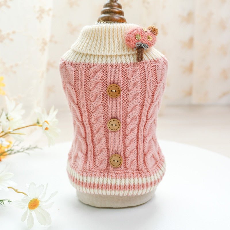 Dm Prime Fenix Loja de produtos para gato e cachorro - Roupinha de cachorro de tricô - Rosa - PP - Fashion Tricot Para Cachorro e Gato