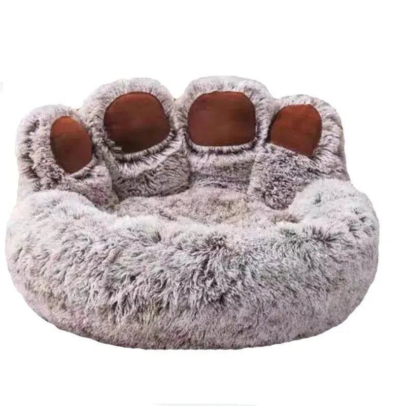 Sabinovision Loja de produtos para gato e cachorro - Cama Aconchegante para Pets Patinha - Morrom Gradiente - P 50cm - Cama Aconchegante para Pets Patinha