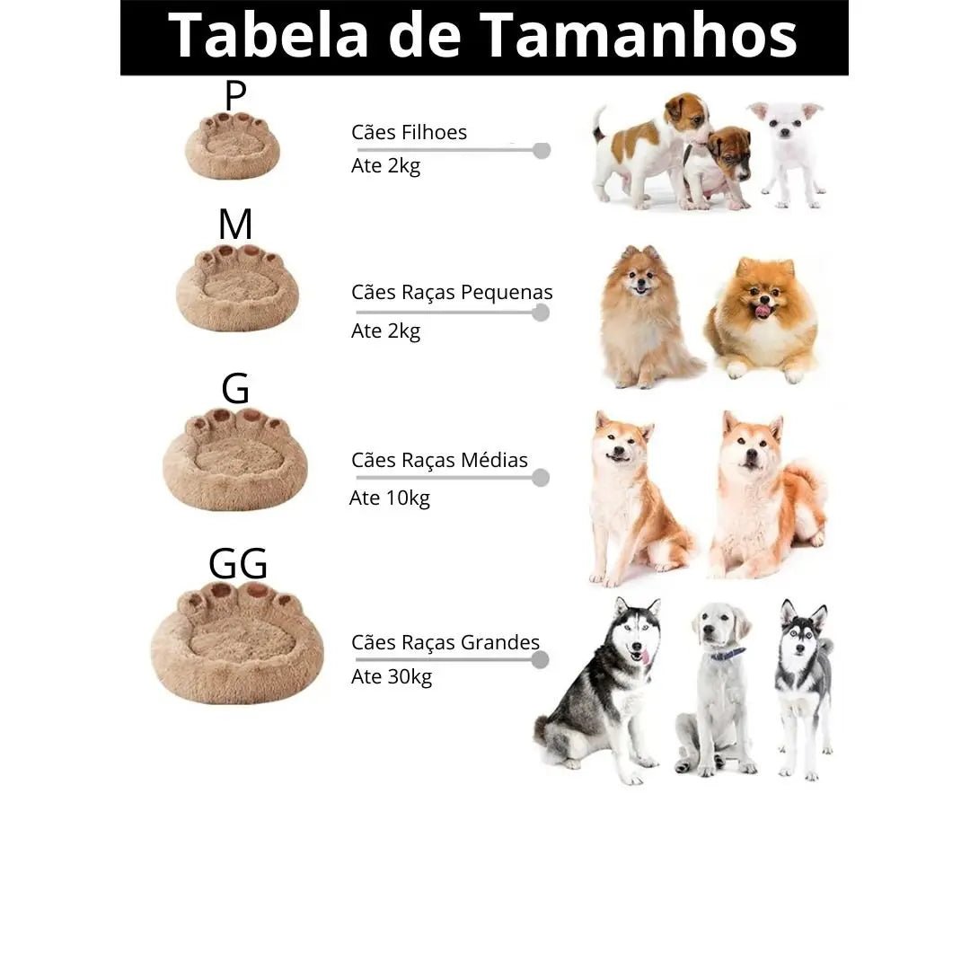 Sabinovision Loja de produtos para gato e cachorro - Cama Aconchegante para Pets Patinha - Morrom Gradiente - P 50cm - Cama Aconchegante para Pets Patinha