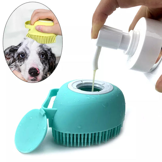 Escova de banho para remoção de sujeira e detritos para pets