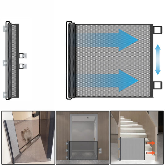 Tela de segurança portátil para pets em porta de sala tamanhos 0,78 x 130.