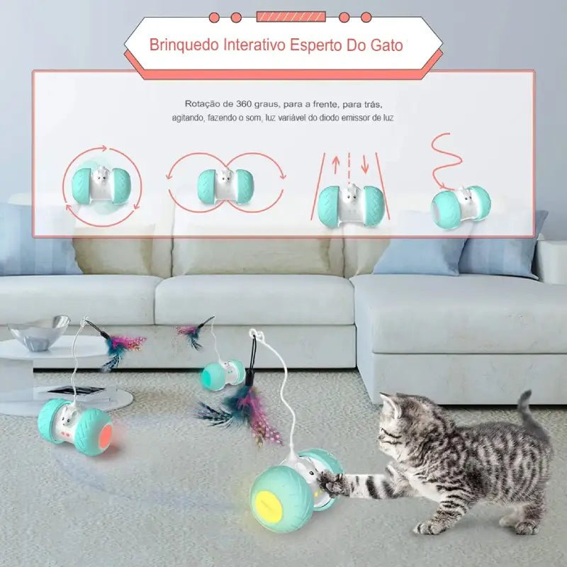 Dm Prime Fenix Loja de produtos para gato e cachorro - Brinquedo Eletrônico Automático Para Gatos Que Imita Caça - Brinquedo eletrônico automático para gatos que imita caça