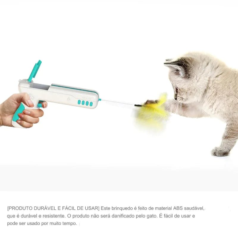 Dm Prime Fenix Loja de produtos para gato e cachorro - Brinquedo Para Gatos Com Penas E Movimento Aleatório - Azul - Brinquedo para gatos com penas e movimento aleatório
