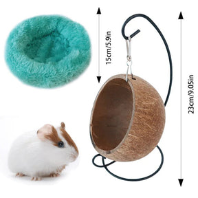 Dm Prime Fenix Loja de produtos para gato e cachorro - Cama Casca de Coco com Acolchoamento para Hamster - Acolchoamento - Caminha Casca de Coco com Acolchoamento para Hamster