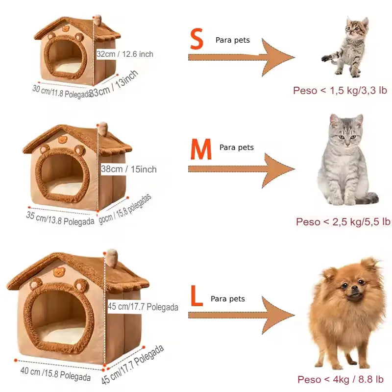 Dm Prime Fenix Loja de produtos para gato e cachorro - Casinha Pet Confortável Para Climas Frios - Cinza - L (ATÉ 4KG) - Casinha Pet Confortável Para Climas Frios