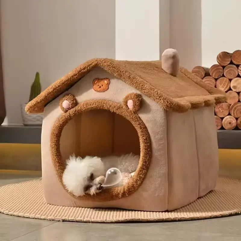 Dm Prime Fenix Loja de produtos para gato e cachorro - Casinha Pet Confortável Para Climas Frios - Cinza - L (ATÉ 4KG) - Casinha Pet Confortável Para Climas Frios