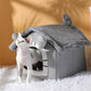 Dm Prime Fenix Loja de produtos para gato e cachorro - Casinha Pet Confortável Para Climas Frios - Cinza - S (ATÉ 2.5KG) - Casinha Pet Confortável Para Climas Frios