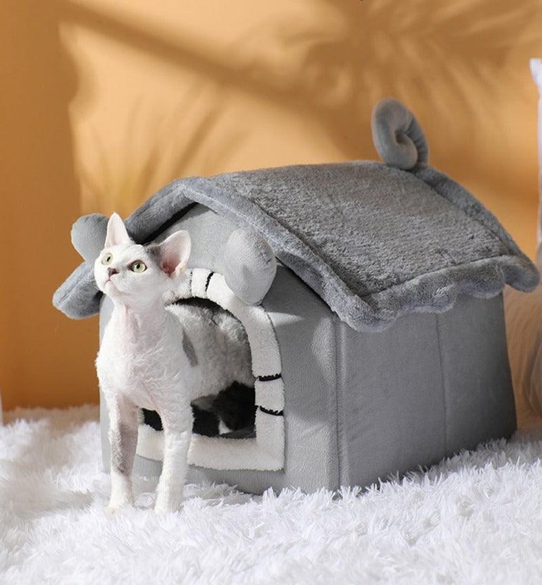 Dm Prime Fenix Loja de produtos para gato e cachorro - Casinha Pet Confortável Para Climas Frios - Cinza - S (ATÉ 2.5KG) - Casinha Pet Confortável Para Climas Frios