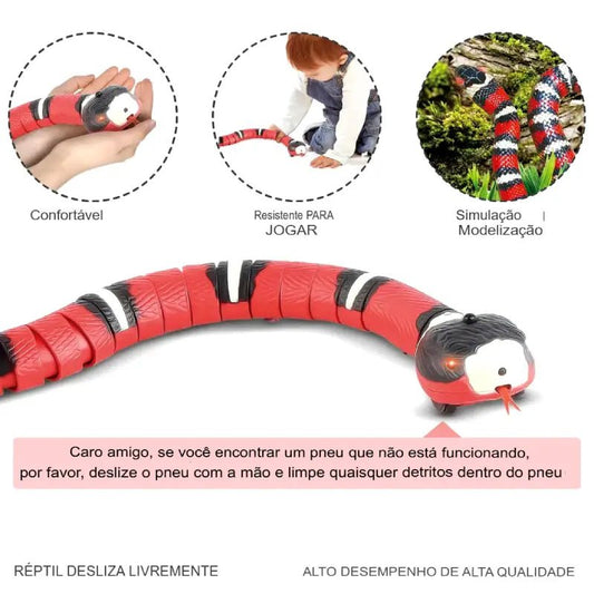 Dm Prime Fenix Loja de produtos para gato e cachorro - Cobra Eletrônica Para Simulação De Caça Para Gatos - Cobra Eletrônica Para Simulação De Caça Para Gatos