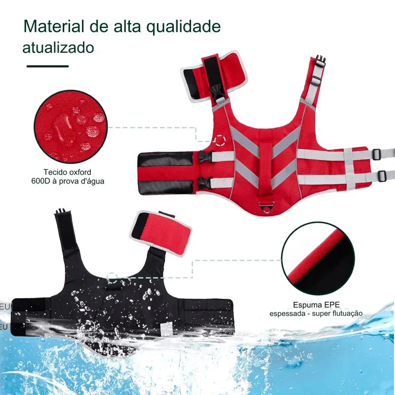 Dm Prime Fenix Loja de produtos para gato e cachorro - Colete Salva - Vidas Para Cachorro - XS - Vermelho - Colete Salva - Vidas Para Cachorro