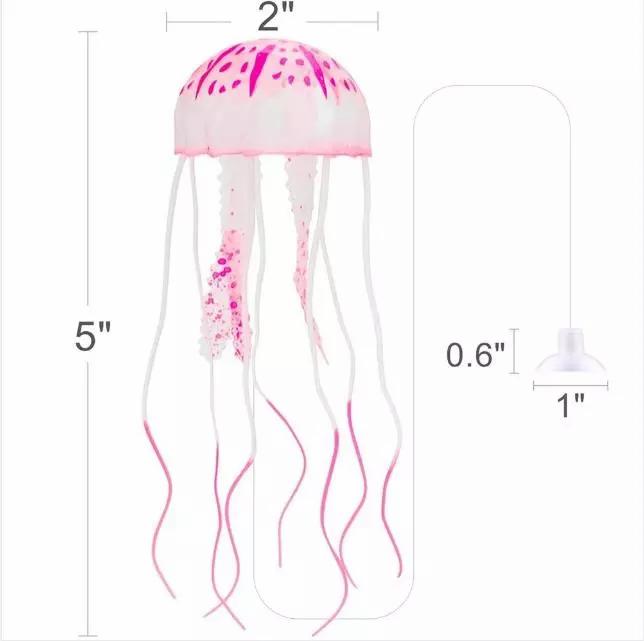 Dm Prime Fenix Loja de produtos para gato e cachorro - Decoração para Aquário Água Viva Luminosa - Decoração para Aquário - Rosa - Decoração para Aquário Água Viva Luminosa