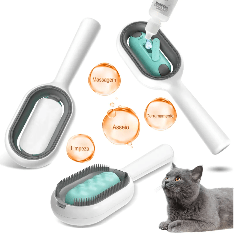 Dm Prime Fenix Loja de produtos para gato e cachorro - Escova Para Pets Com Função De Massagem E Remoção De Pelos - Rosa - Escova Para Pets Com Função De Massagem E Remoção De Pelos