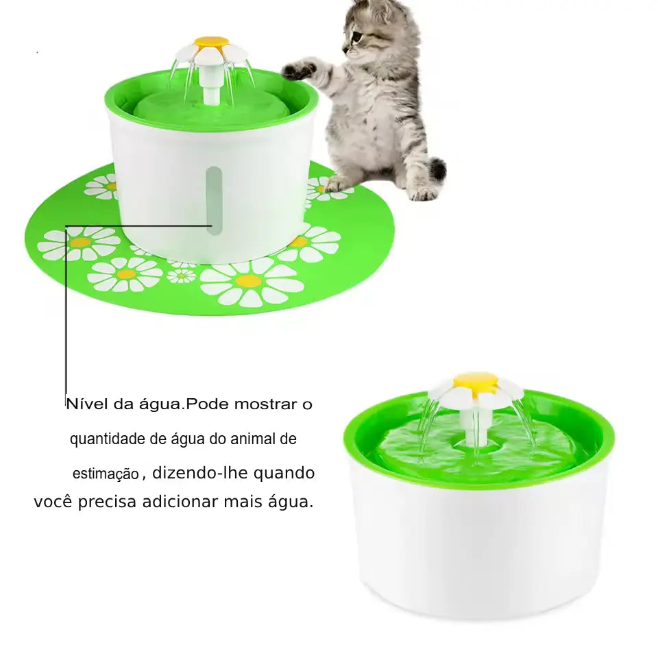 Dm Prime Fenix Loja de produtos para gato e cachorro - Fonte Para Gatos Que Simula Fluxo Natural - Fonte de Água Para Gatos nível de água mostrando quando precisa adicionar mais.