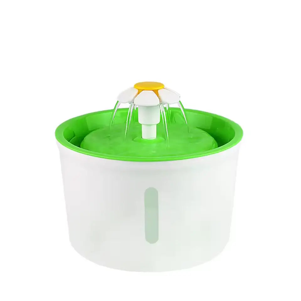 Dm Prime Fenix Loja de produtos para gato e cachorro - Fonte Para Gatos Que Simula Fluxo Natural - Fonte de Água Para Gatos na cor verde com nível de água.