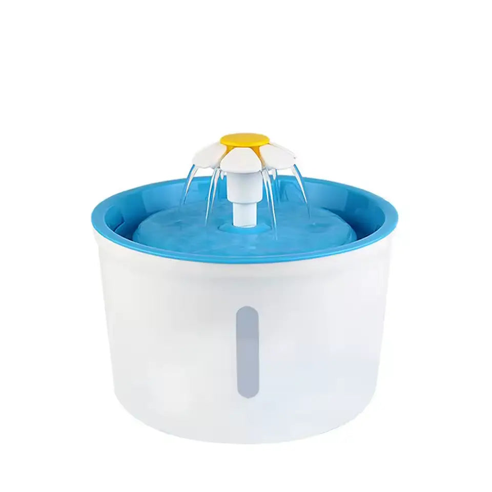 Dm Prime Fenix Loja de produtos para gato e cachorro - Fonte Para Gatos Que Simula Fluxo Natural - Fonte de Água Para Gatos na cor azul com nível de água.