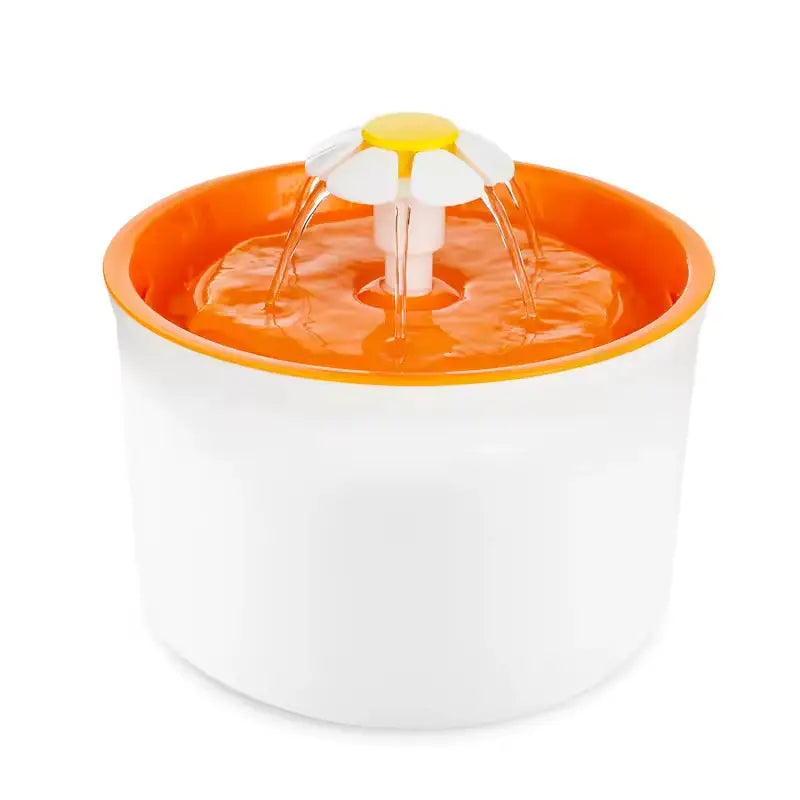 Dm Prime Fenix Loja de produtos para gato e cachorro - Fonte Para Gatos Que Simula Fluxo Natural - Fonte de Água Para Gatos na cor laranja.