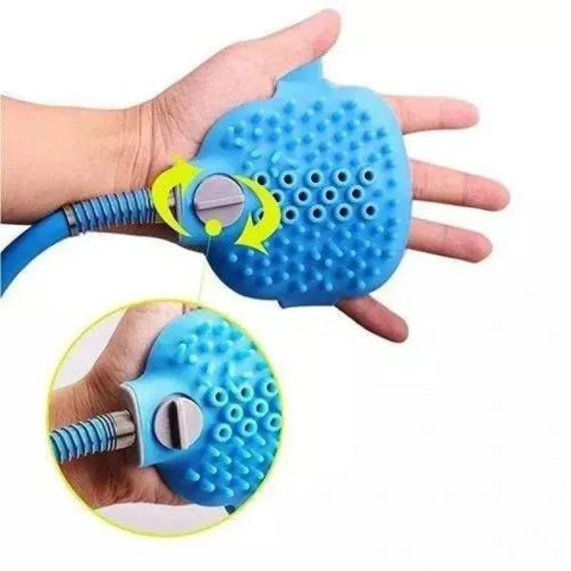 Dm Prime Fenix Loja de produtos para gato e cachorro - Luva de Massagem com Mangueira de Silicone para Banho Pet - azul - Luva de Massagem com Mangueira de Silicone para Banho Pet