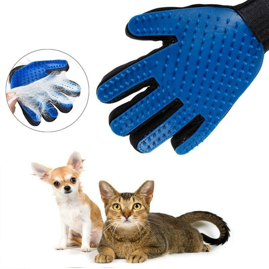 Dm Prime Fenix Loja de produtos para gato e cachorro - Luva Removedora De Pelos Para Pets - Azul - Mão Esquerda - Luva Removedora De Pelos Para Pets