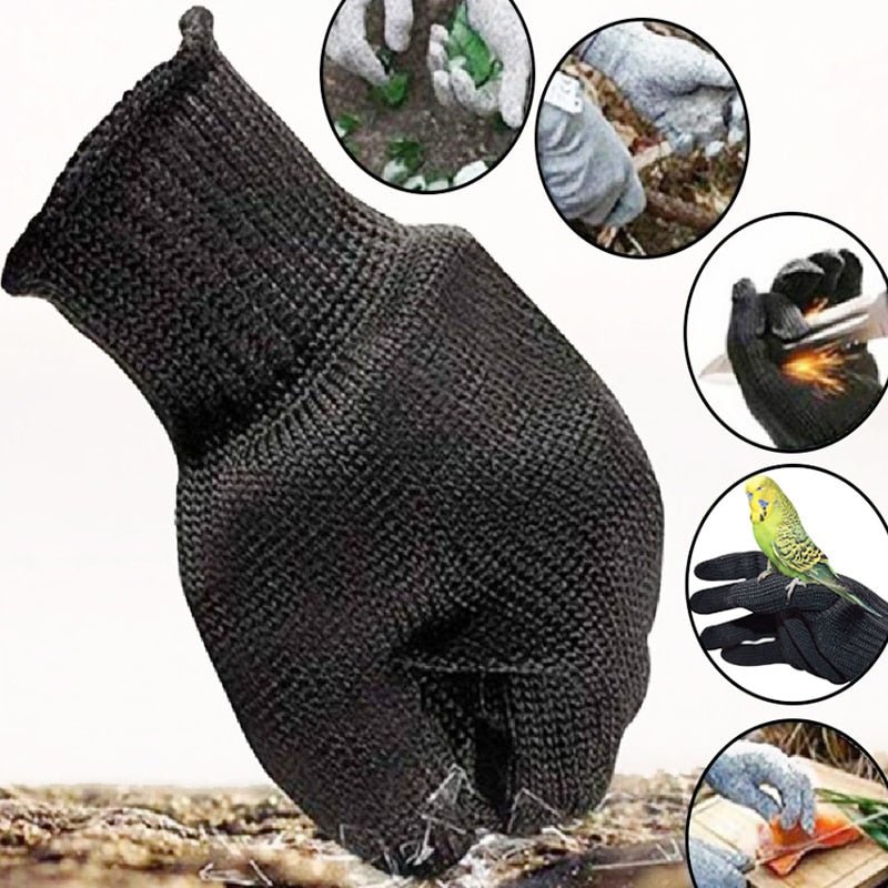 Dm Prime Fenix Loja de produtos para gato e cachorro - Luvas de segurança para manusear pássaros de bico forte - Luvas Antimordidas - Preto - Luvas Antimordidas para Treinamento de Pássaros