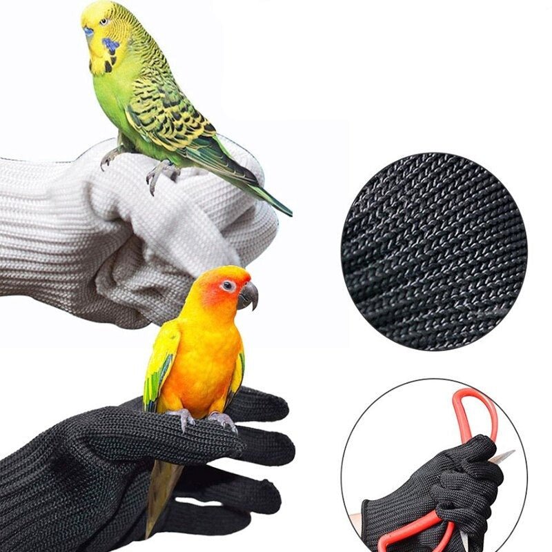 Dm Prime Fenix Loja de produtos para gato e cachorro - Luvas de segurança para manusear pássaros de bico forte - Luvas Antimordidas - Preto - Luvas Antimordidas para Treinamento de Pássaros