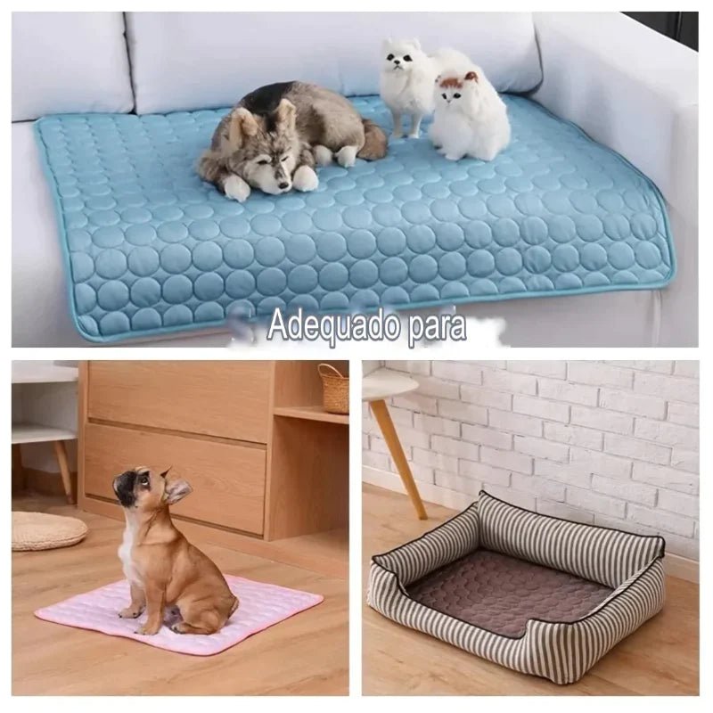 Dm Prime Fenix Loja de produtos para gato e cachorro - Tapete De Resfriamento Dobrável Para Fácil Armazenamento - Cinza - XXL 150x100cm - Tapete De Resfriamento Dobrável Para Fácil Armazenamento